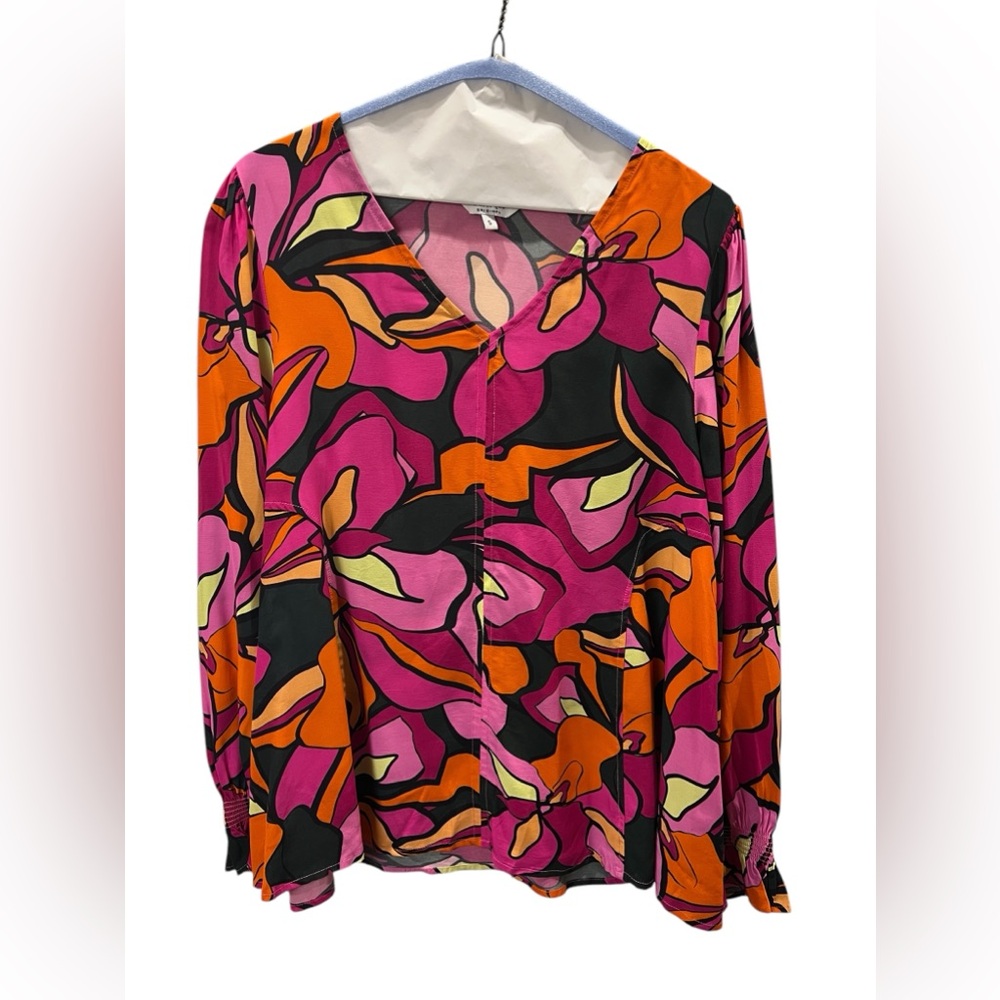 LaRoque bright Colorful Floral Blouse Size S